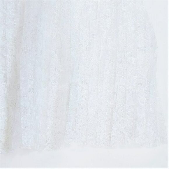 NWT POL Boho Pleated Floral Lace Overlay Midi Skirt - Picture 7 of 7